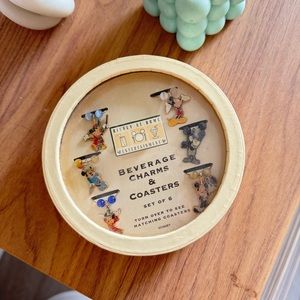 Mickey Mouse Drink Charms and Coasters Set